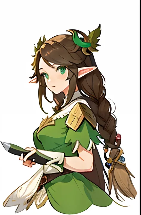 close-up of cartoon character holding a knife, from bravely default ii, lalafell, bravely default inspired, elf princess knight,...