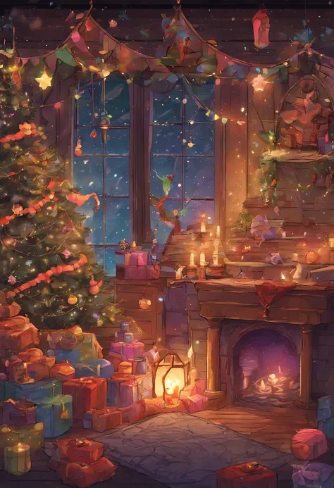 Design a Christmas Greeting Card with a dreamy and fantastical scene that prominently features knitting, crocheting, and sewing. Picture the following:

[Front of the Christmas Greeting Card]

[Image: A dreamy, fantasy-inspired scene]

In a world where dre...