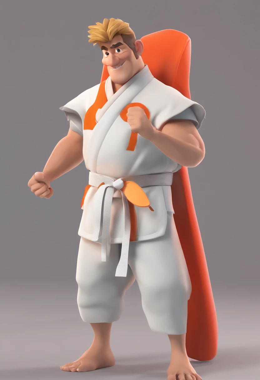 Cartoon character of a man in karate kimono, animation character, Caractere estilizado, animation style rendering, 3D estilizado, Arnold Maya render, 3 d render stylized, toon render keyshot, Personagem 3D, Personagem 3D, 3d rendering stylized, 3 d charact...