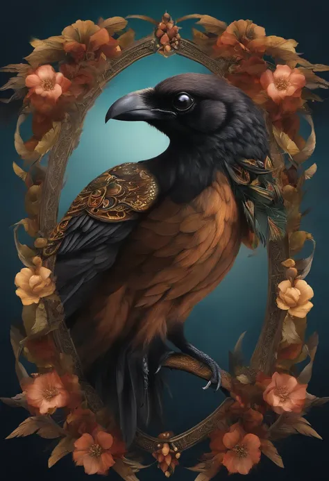 crow raven snake deer moth animal chimera