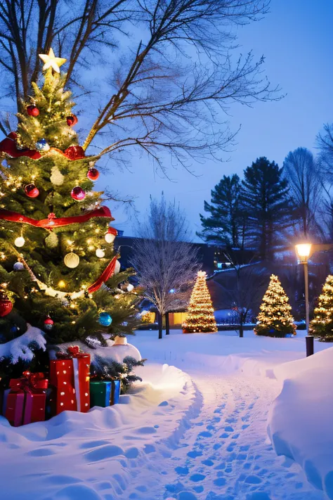 Background with、Christmas、Christmas tree、natta、snow country、No people