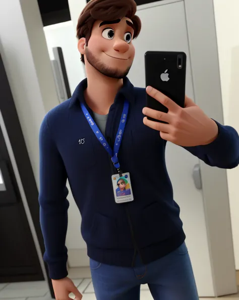 Um homem estilo disney pixar, alta qualidade, melhor qualidade