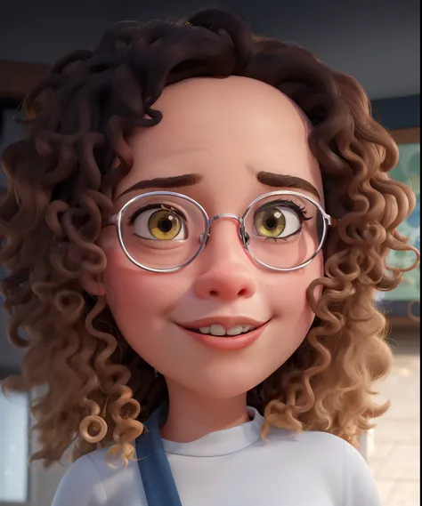 Uma obra-prima ultra-detalhada na melhor qualidade, 4k, 8k, and High resolution, com um retrato realista e foto realista de uma menina. The girl is plump with a large bust and has curly brown hair with golden highlights.  Is singing into the microphone. Th...