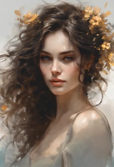 mulher caucasiana bonita, shoulder length messy hair, Roupa preta e dourada do gato do PVC, alegria, corpo inteiroesbian, Menina bonita do estilo do waifu do anime, pintura hiperdetalhada, Luminismo, arte por Carne Griffiths e Wadim Kashin arte conceitual,...