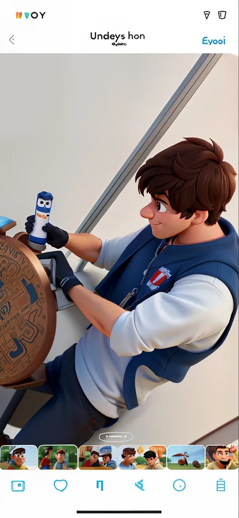 Um homem estilo disney pixar, alta
qualidade, melhor qualidade