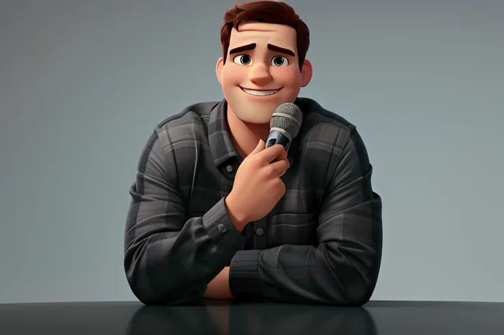 homem branco estilo disney pixar