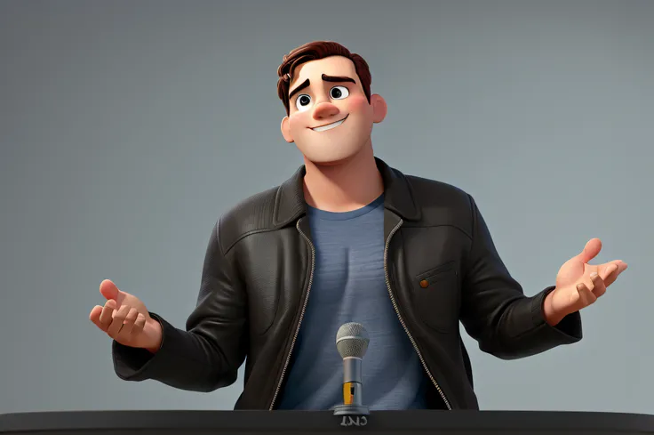 homem branco estilo disney pixar