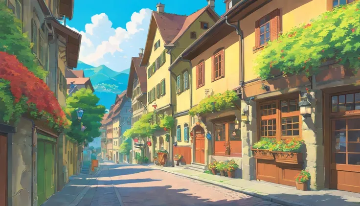 switzerland,Beautiful streets in Bern,Faraway view