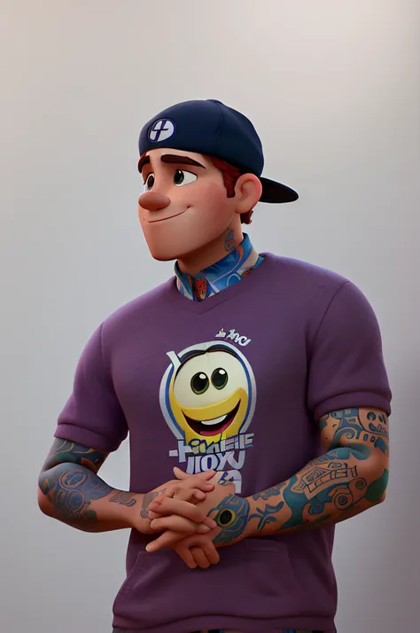 Um homem moreno estilo disney pixar, alta qualidade, melhor qualidade