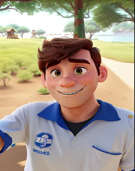 um homem estilo disney pixar, alta qualidade, melhor qualidade