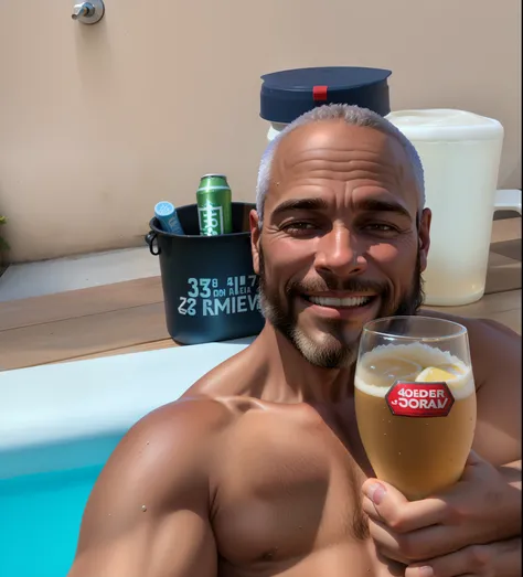 homem sorridente segurando um copo de cerveja em uma piscina, 4 0 anos, Homem de 4 0 anos, cerveja gelada, 3 6 anos, 38 anos, relaxing after a hard day, segurando uma cerveja!!, Homens de 45 anos, com uma bebida, 35 anos, 3 5 anos, 4 0 anos, 40 anos