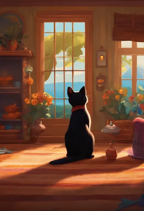 Um filme inspirado na Disney Pixar (HOMEM PARDO ADULTO COM CABELO CURTO PRETO) dentro A cena estar na arte distinta do estilo PIXAR, descolada e estilosa