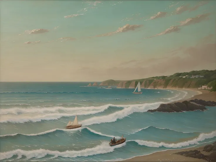 Seascapes: These paintings portray the sea and its surroundings, including beaches, boats, and coastal scenes.