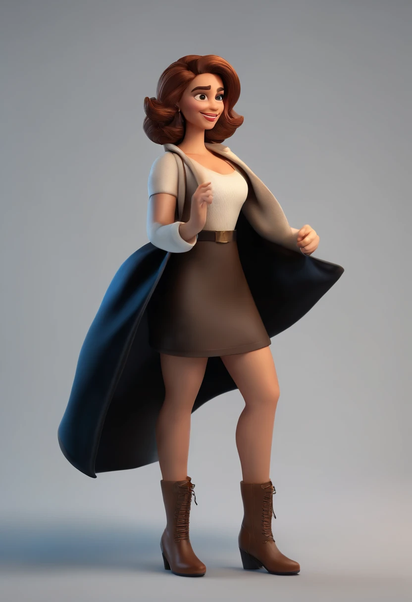 personagem dos desenhos animados de uma mulher linda, loira, With a microphone in her hand and a black dress, animation character, Caractere estilizado, animation style rendering, 3D estilizado, 3 d render stylized, Personagem 3D, Personagem 3D, 3d renderi...