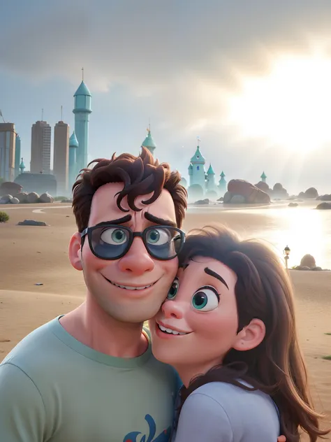 romantic couple, igual aos filmes Disney Pixar