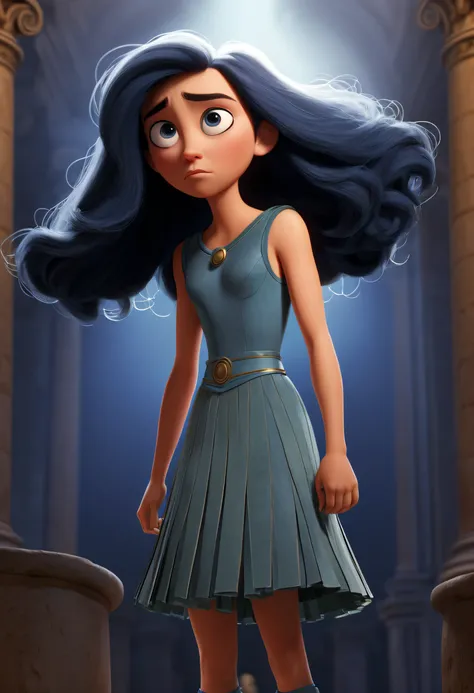 Pixar style:2，"Pantheon" Season 2 Character:MIST，in shape of a girl