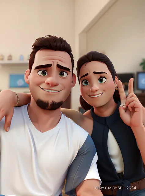 romantic couple, igual aos filmes Disney Pixar