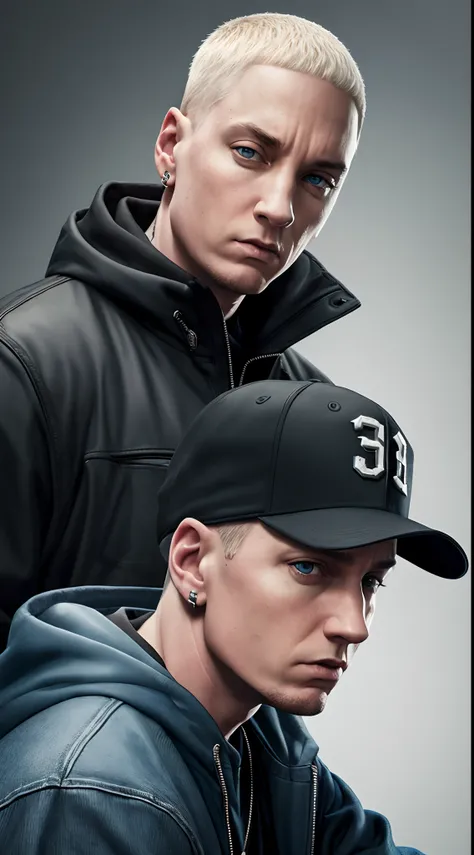 Eminem, potrait hiperealistic, full HD photo