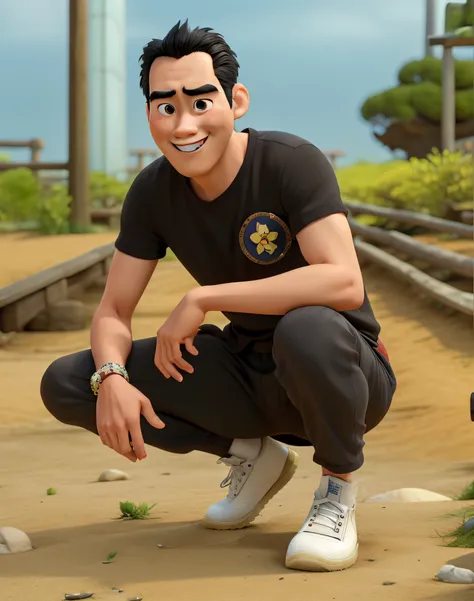 A Japanese Man Disney Pixar Style, alta qualidade, melhor qualidade