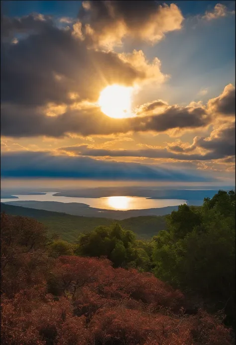 big sun, cloud,