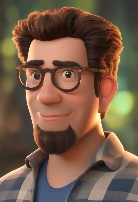 Um homem com cabelo baixo  estilo Disney pixar alta qualidade,melhor qualidade