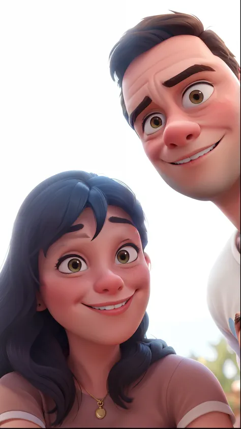 Casal estilo Disney um homem e uma mulher jovem