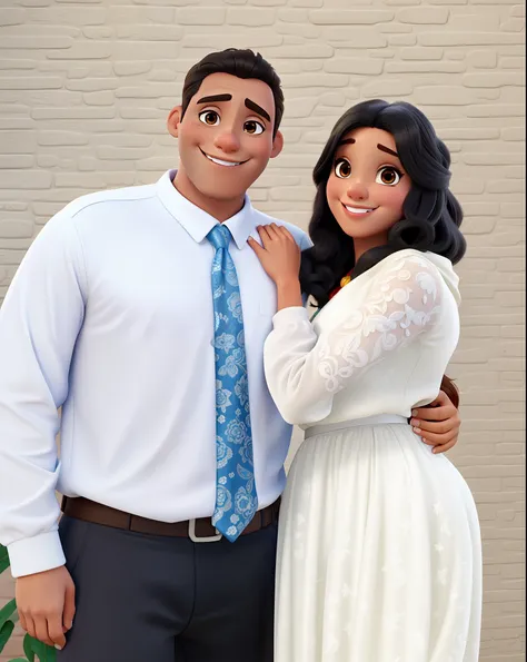 Casal estilo Disney Pixar, sorriso, pele morena, melhor qualidade, boa qualidade