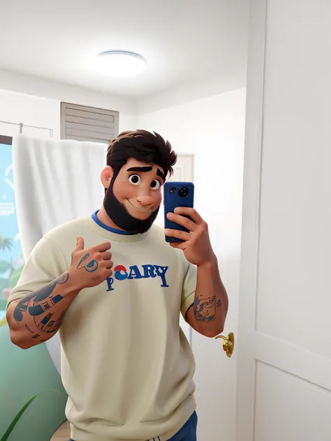 Um homem estilo disney pixar, alta qualidade, melhor qualidade