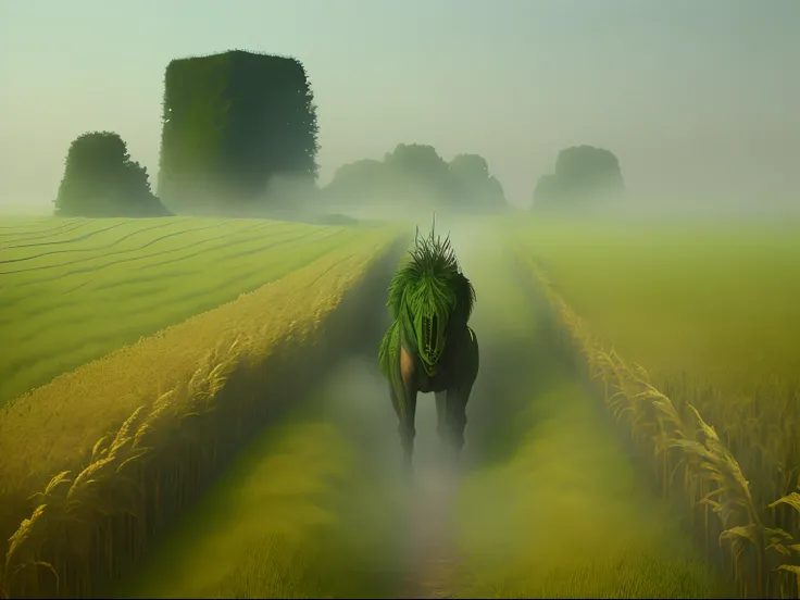 Milharal, green mist, escuro, suspense, terror, milharal, Cornfield Cornfield