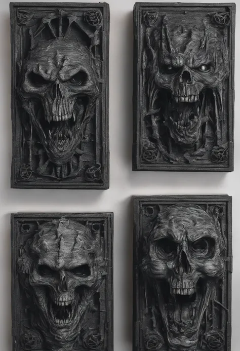 monster cuboid horror 4 pieces in different designs