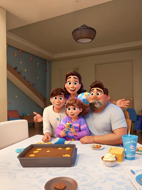 uma familia disney pixar, alta qualidade, Best Quality at a Birthday Celebration