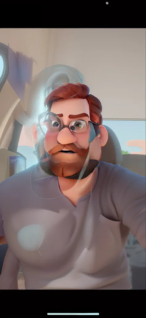 Um homem moreno de barba estilo disney pixar,alta qualidade,melhor qualidade