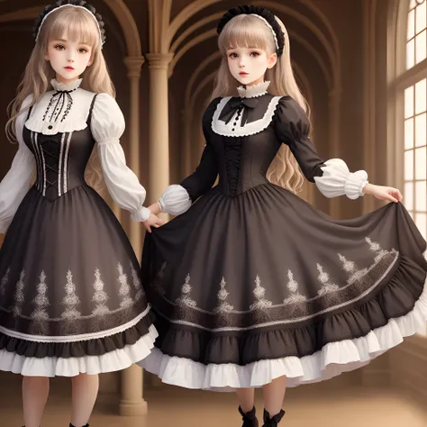 Victorian design Lolita dress with intricate designs