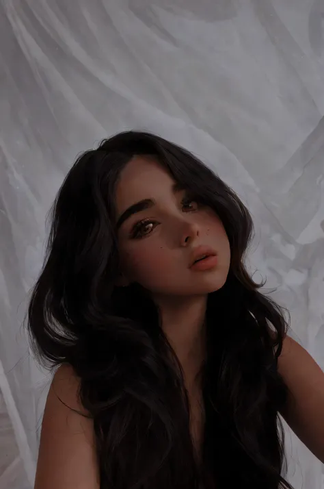 um close up de uma mulher com cabelo longo e um fundo branco, Retrato de Demi Rose, Retrato claro de Demi Rose, Kailee Mandel, Meio rosa, Retrato Demi Rose, imagem vazada, Dua Lipa, Madison Beer Girl Retrato, Violeta Myers, Retrato Sophie Mudd, 🤤 retrato d...