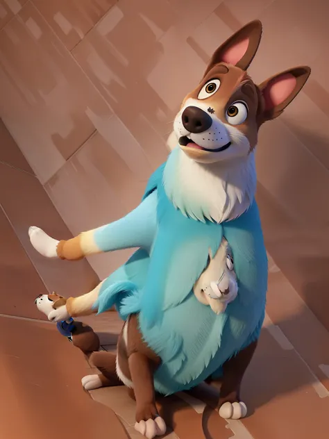 Um cachorro estilo Disney pixar, alta qualidade, melhor qualidade.