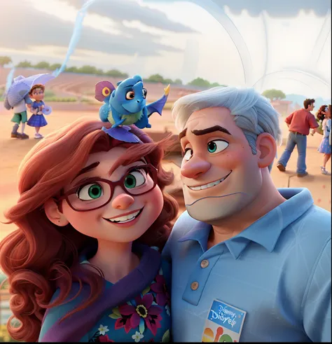 romantic couple, igual aos filmes Disney Pixar