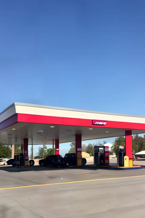 7/11 gas station with carter tucker lettering on front of building