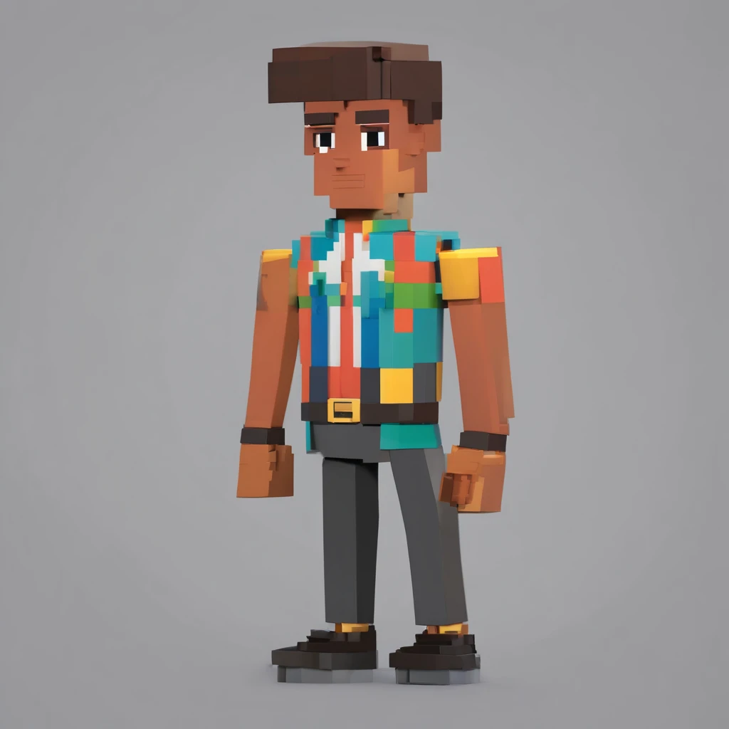 personagem dos desenhos animados de um JOVEM de cabelo preto vestindo camisa xadrez, sentado em frente ao computador trabalhando, animation character, Caractere estilizado, animation style rendering, 3D estilizado, Arnold Maya render, 3 d render stylized, ...