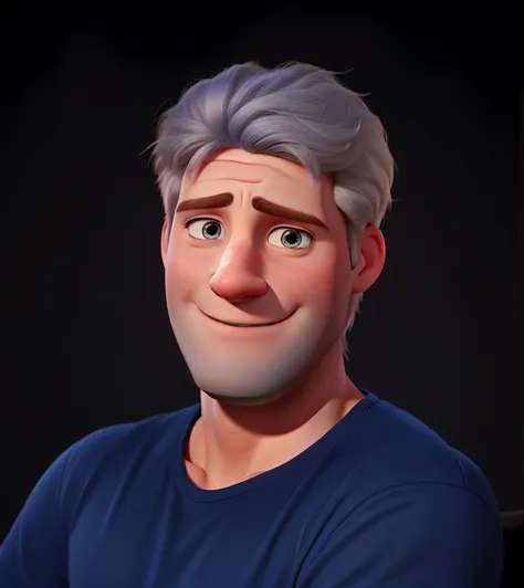 A white man in disney pixar style, high quality, best quality