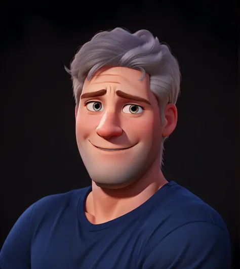 A white man in disney pixar style, high quality, best quality