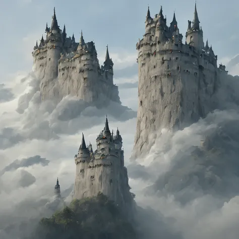 Deities々Castle in the Sky、Castle in the Sky、Castle of Glory、Castle above the clouds、The tree々A lush castle surrounded by