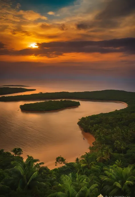 Marajó Island in Brazil with many inhabitants