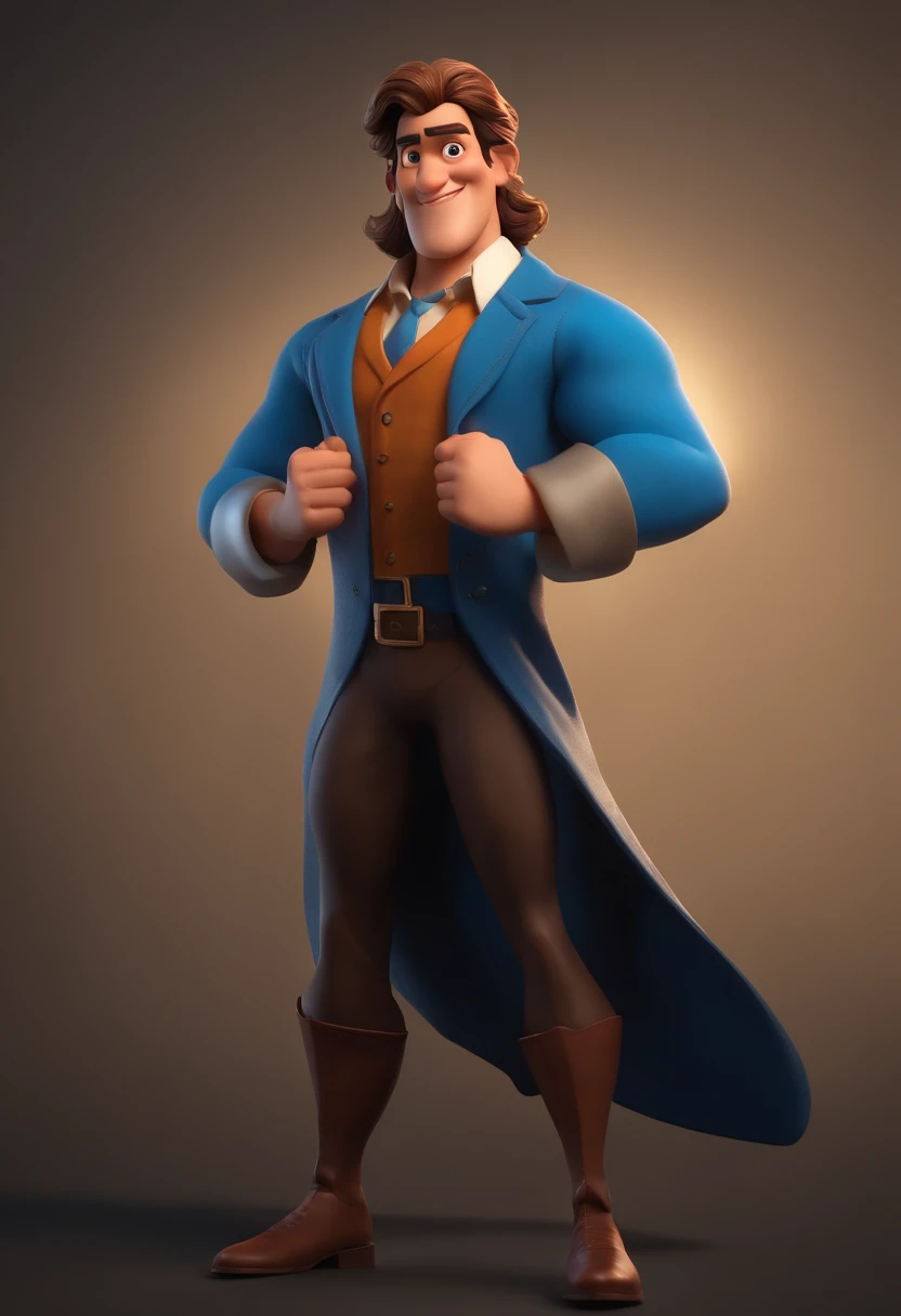 Personaje de dibujos animados de un hombre calvo ,60 Years of Serious Running,nariz redonda cara alargada y marcada y una camisa azul, animation character, stylized character, Rendering animation styles, 3D estilizado, Arnold Maya render, 3D render estiliz...