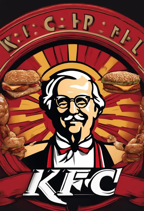 crie a logo do KFC diferente, com um menino