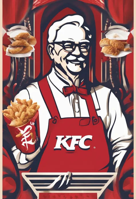 create a different KFC logo, with a boy.