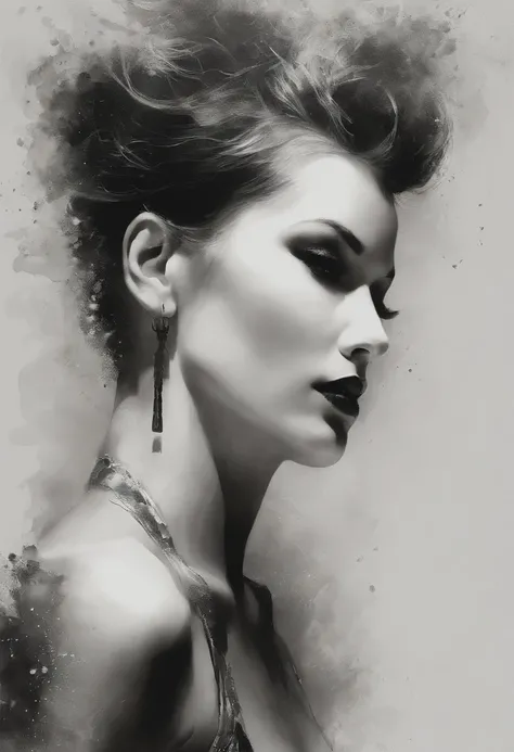 Create an exquisite ink drawing, intricated line drawing, soft light, lightest tones, least contrast, transparent shape, minimalism, by Jeremy Mann and Tsutomu Nihei on white paper that forms a seamless multiple exposure artwork. This piece should merge th...