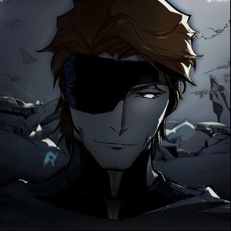 Capa de filme Disney puxar,com o nome aizen sosuke