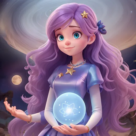 Pandora, uma menina corajosa com cabelos vermelhos e olhos brilhantes, vestida com um traje espacial colorido, ao lado do foguete, holding a star map in his hands