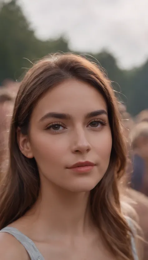 festival, festival vibe, girl on festival, face from side, festival look tommorowland, 8K, hyper realistic