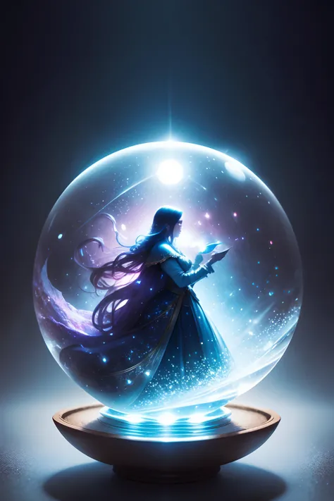 Beautiful sparkling crystal ball, Mysterious magical fantasy enchanting air, cinematic shot, Cinematic scene, Stunning, Breathtaking, A sense of magic in the air, magical fantasy, diffuse lighting